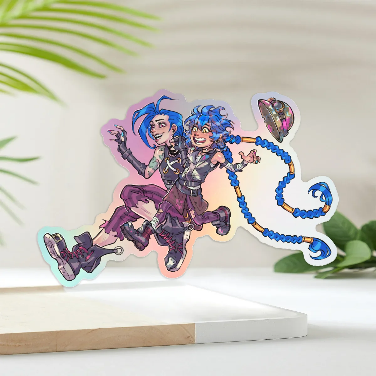 Jinx & Isha Holographic Sticker
