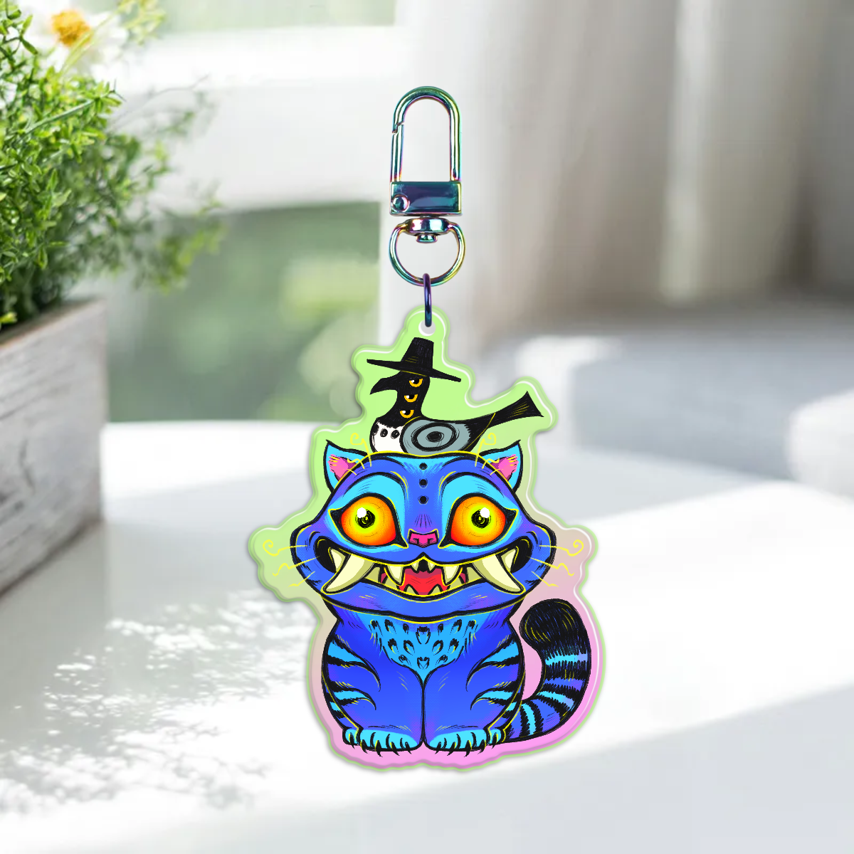 Derpy Rainbow Acrylic Charms