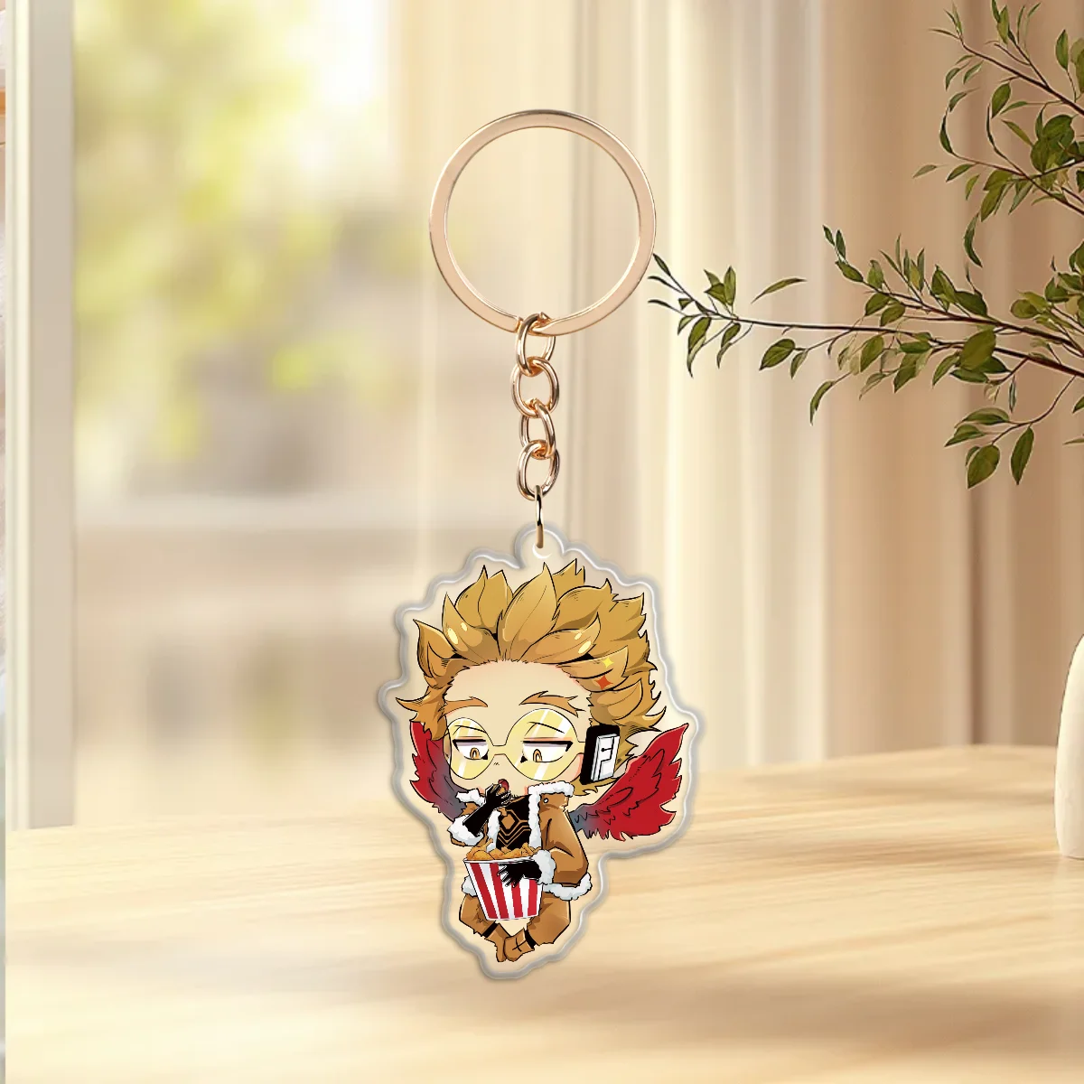 [BNHA] Chibi Hawks Eating Keychain