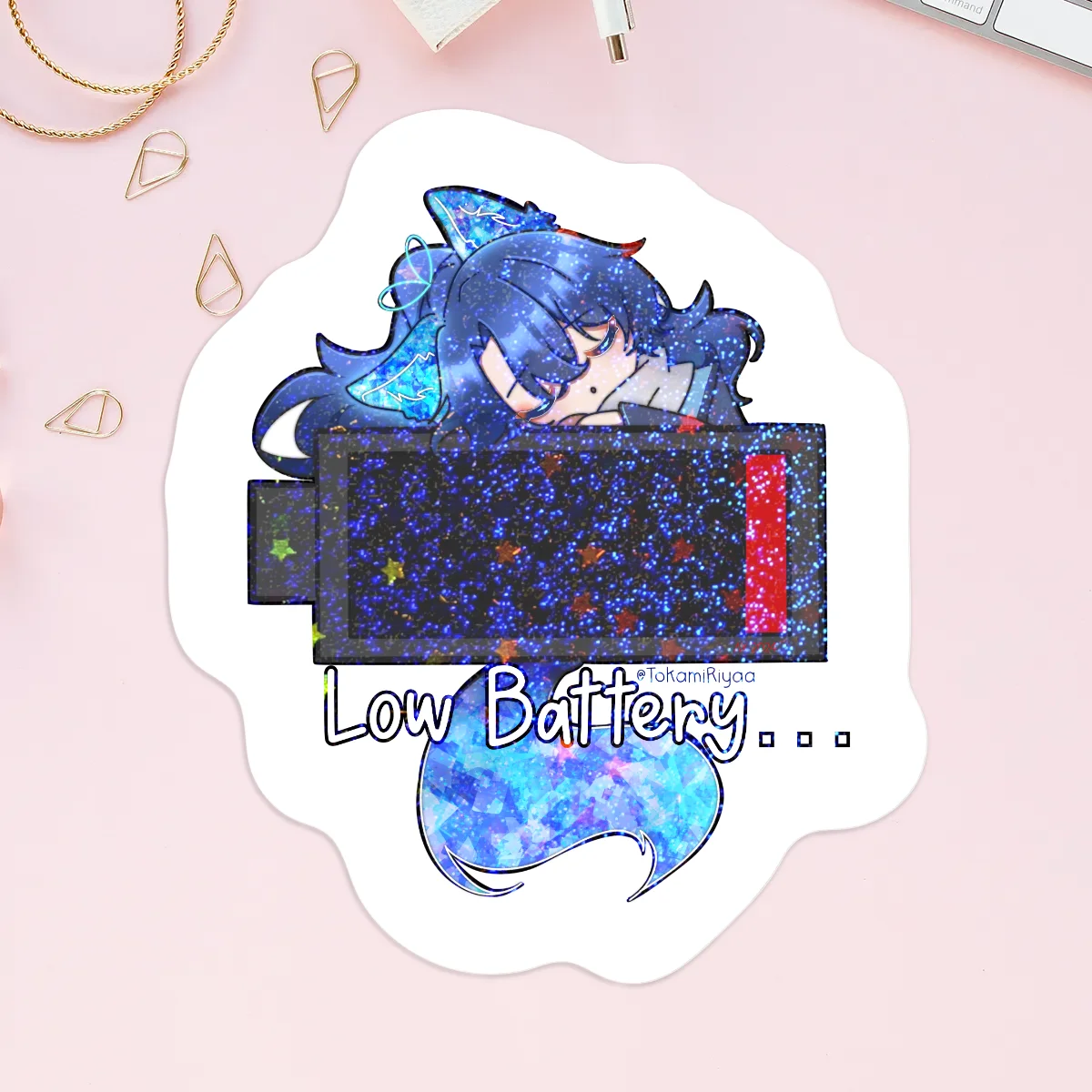 Limited Time!! Low Battery Riyaa Stickers