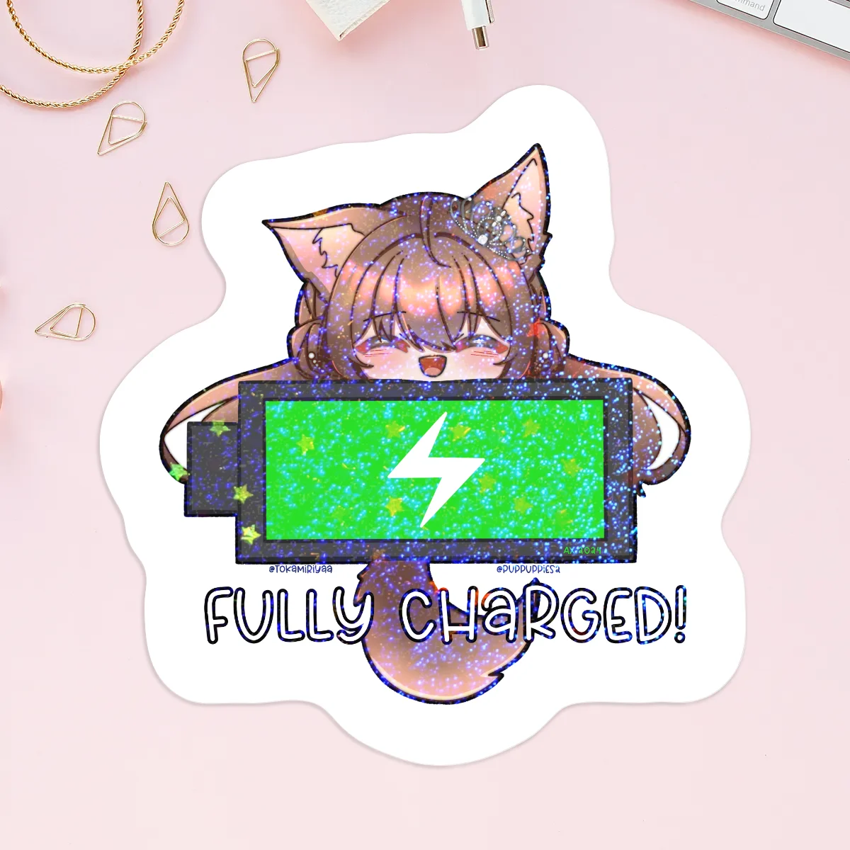 Limited Time!! Fully Charged Pups Stickers