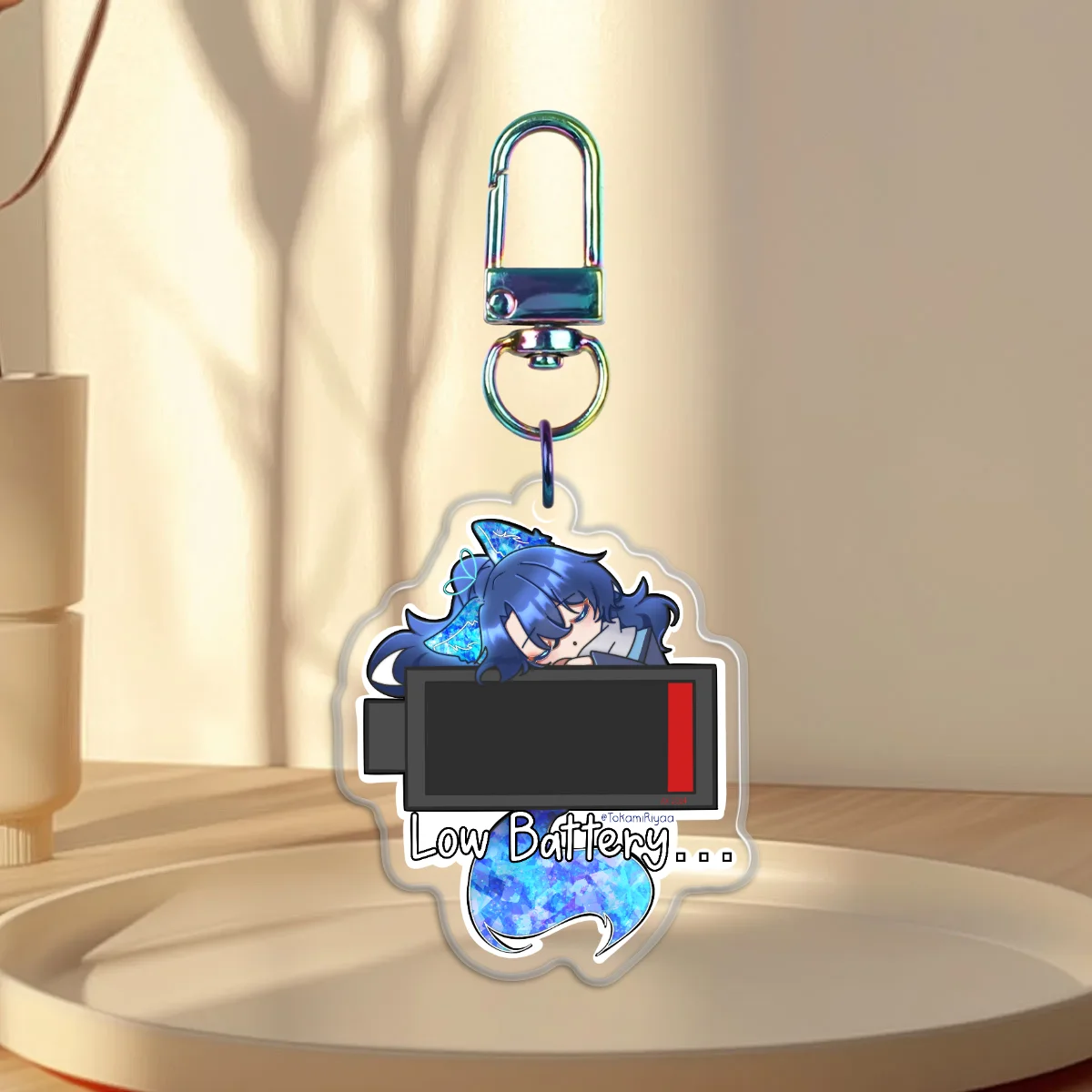 Low Battery Riyaa Epoxy Keychain