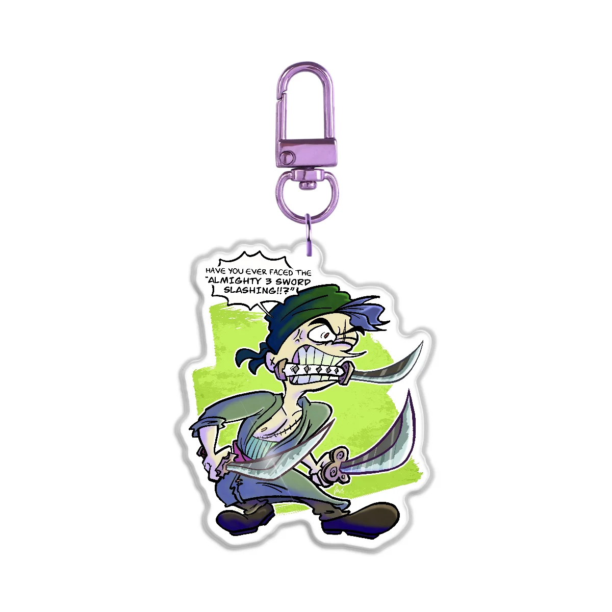 Almighty Three Swords Rolf - Key Charm