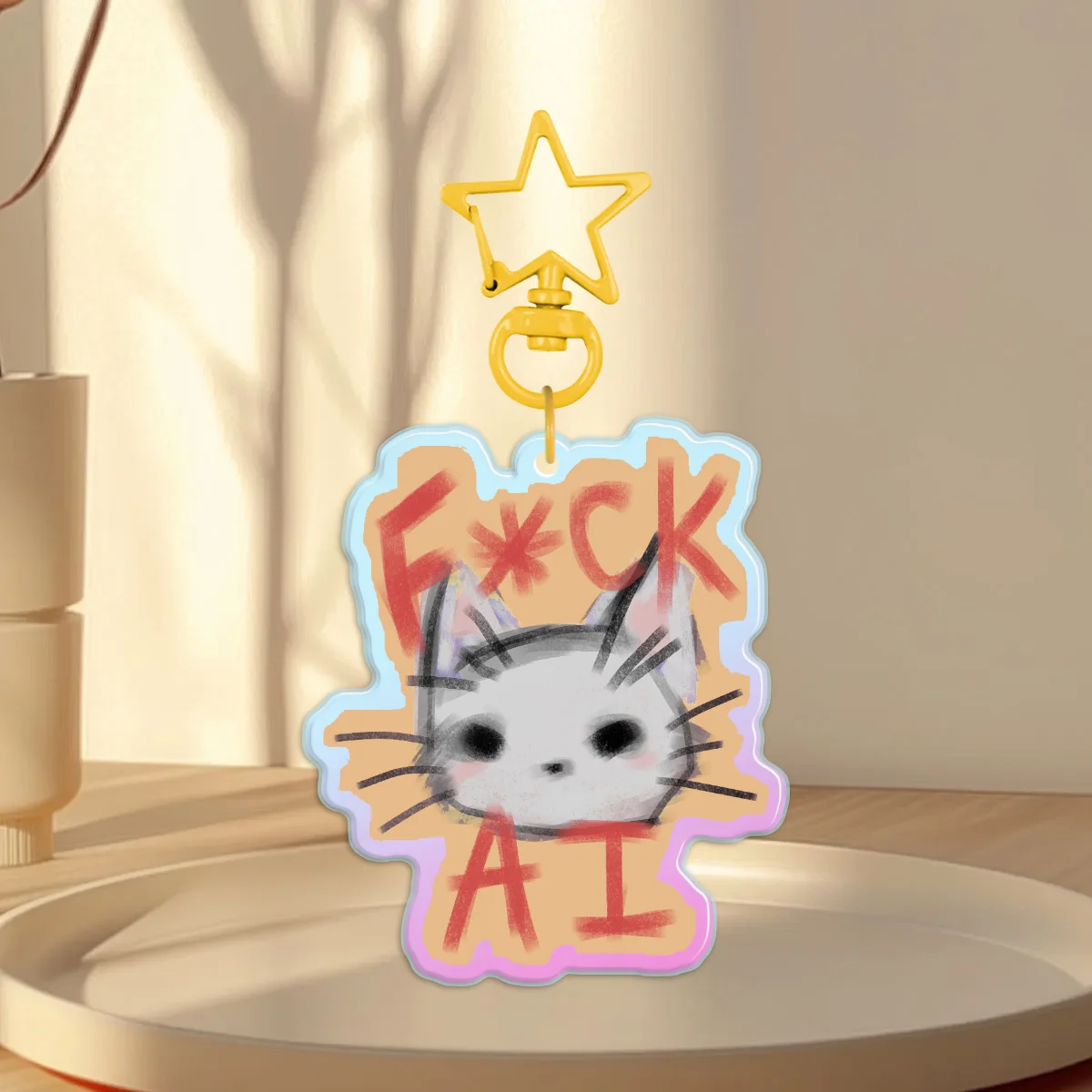 f*ck ai acrylic keychain