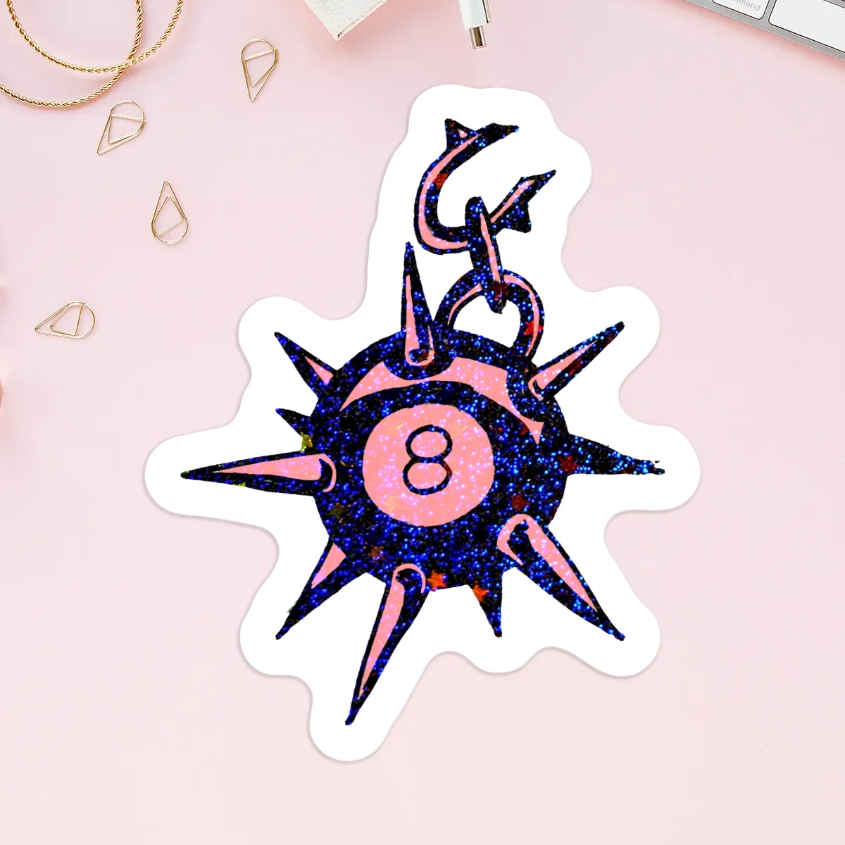 8ball mace holographic sticker