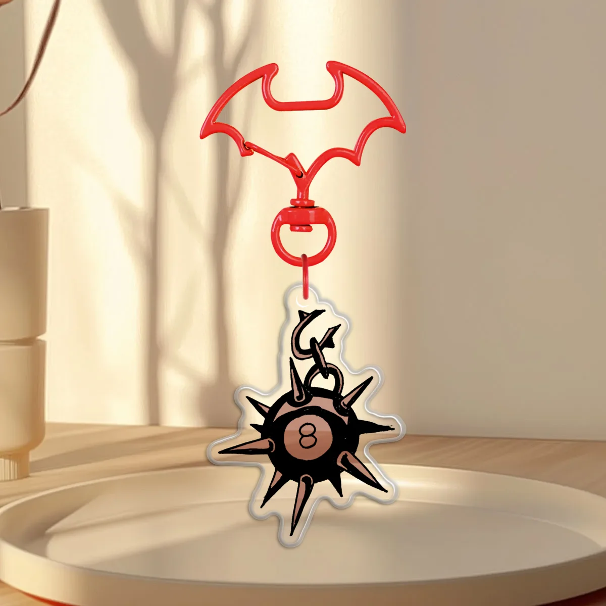 8ball mace keychain