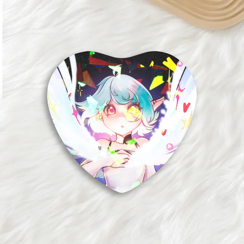 Ryuen Holo Heart Pin