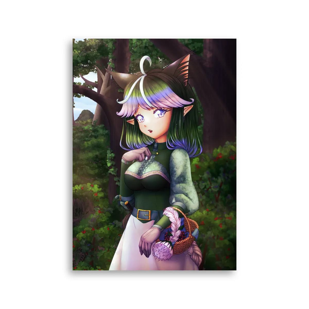 Berry Picking Poster Print