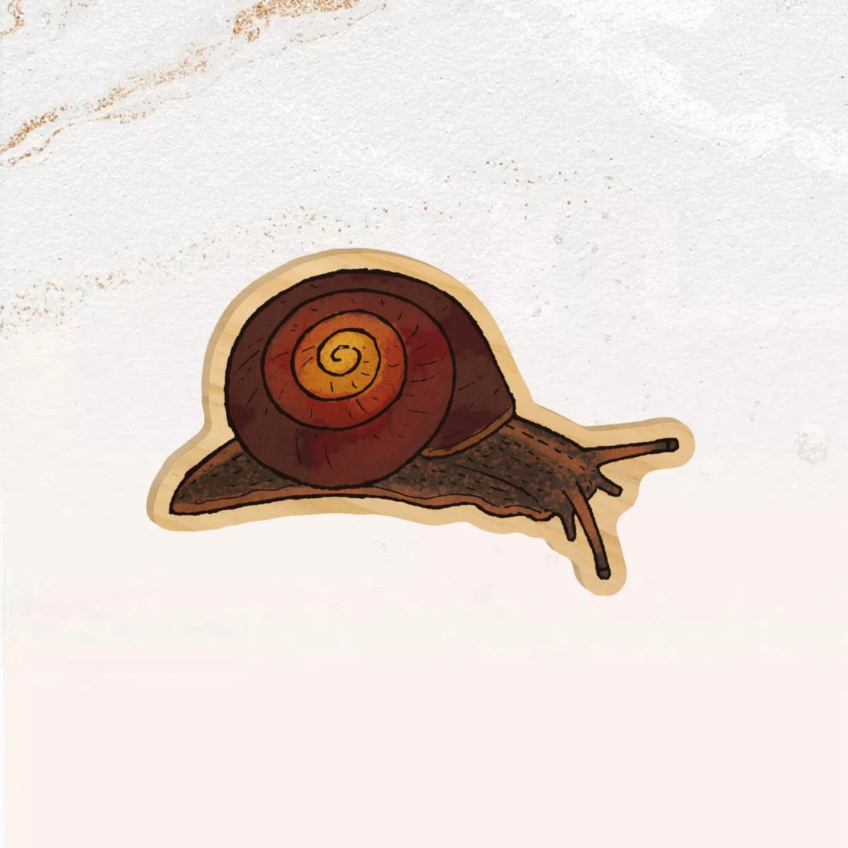 Redwood Sideband Snail Wooden Pin