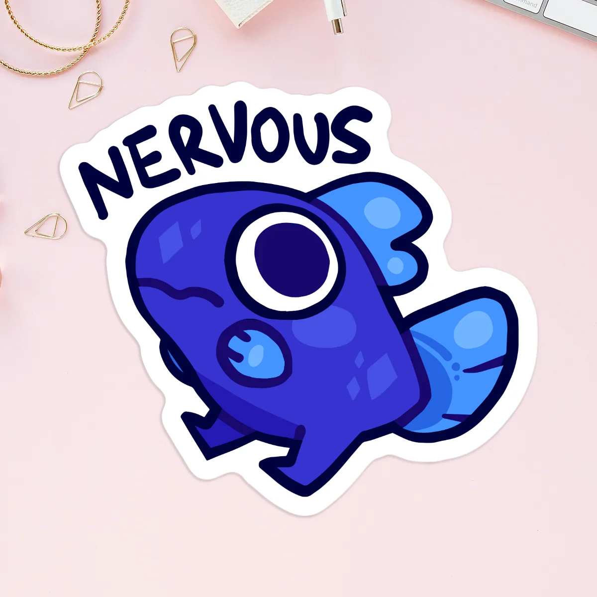 Nervous fish stickers