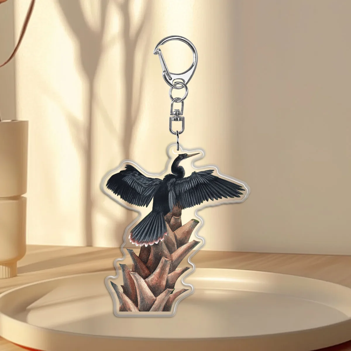 Anhinga Swamp Bird Clear Acrylic Keychains