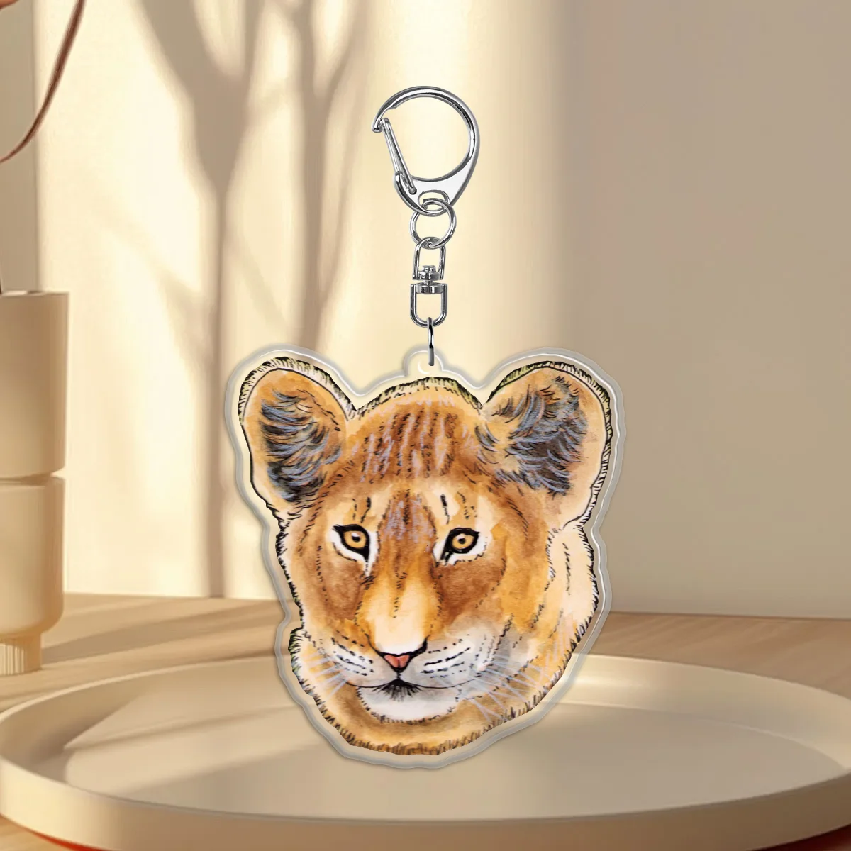 Lion Cub Clear Acrylic Keychains