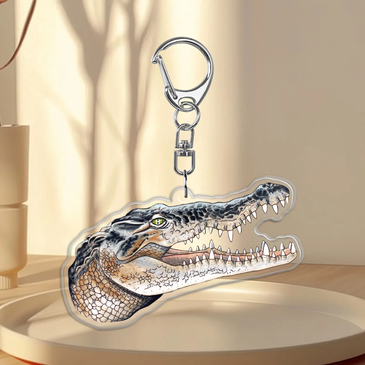 American Crocodile Clear Acrylic Keychains