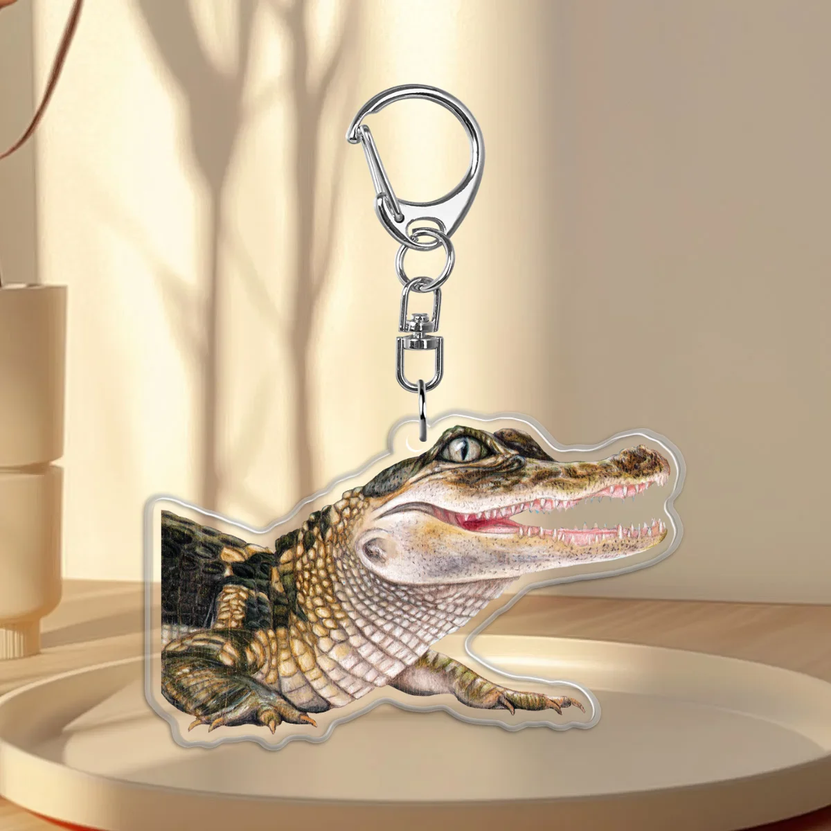 Baby Gator Smiling 2 Clear Acrylic Keychains