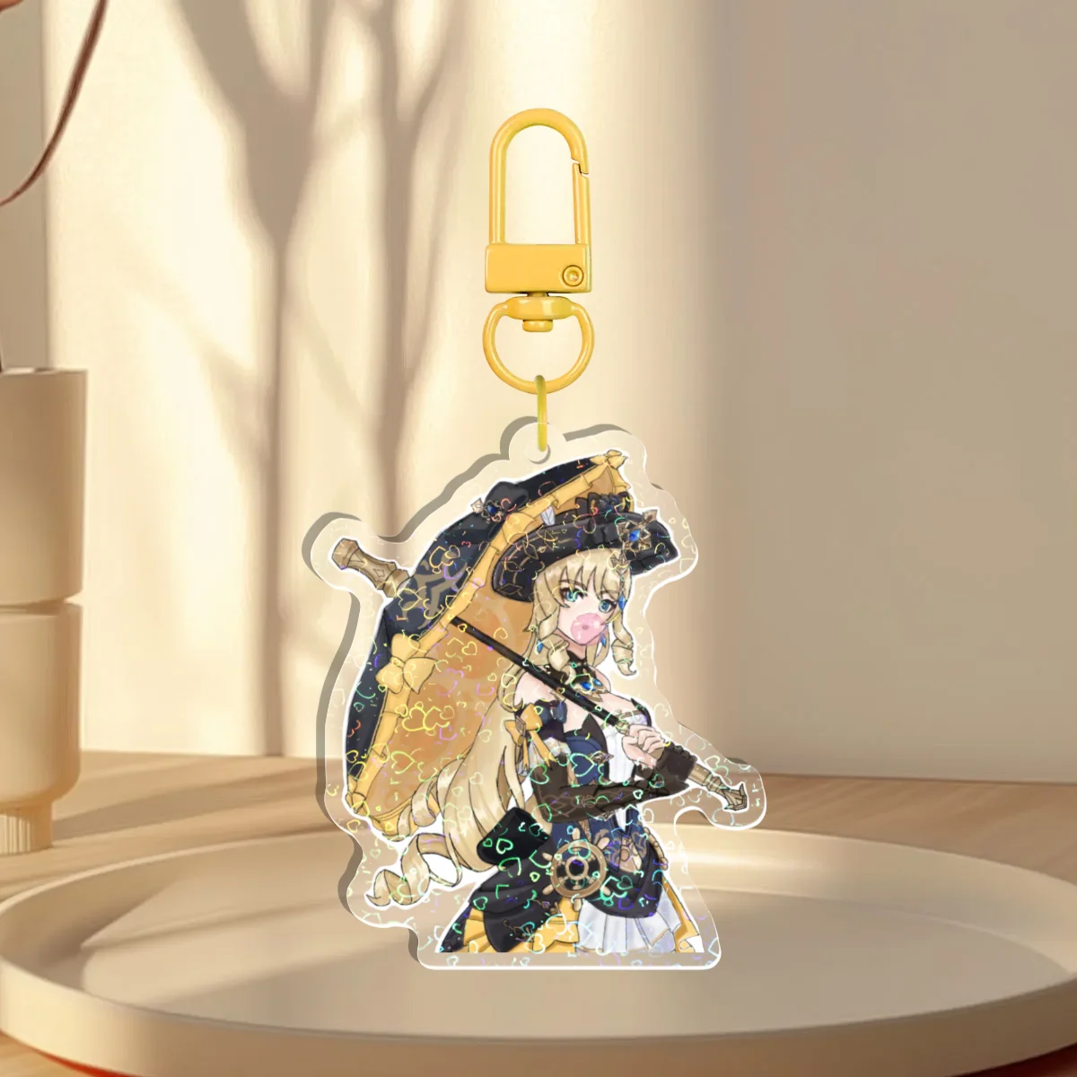 Navia single sided Holographic Keychain