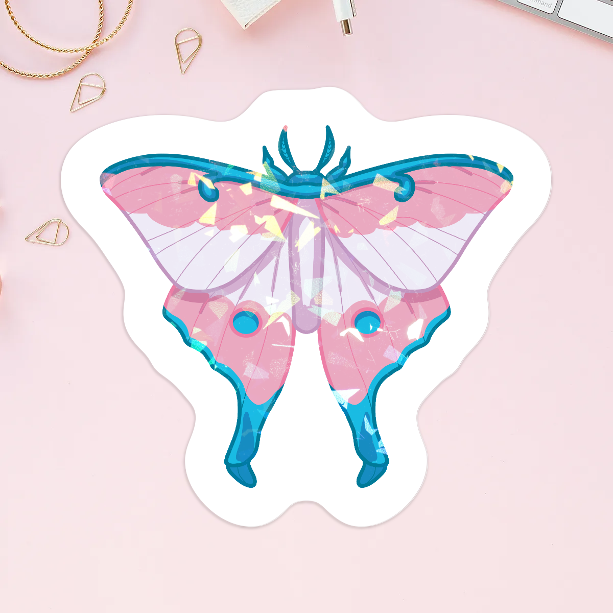 Trans moth Stickers