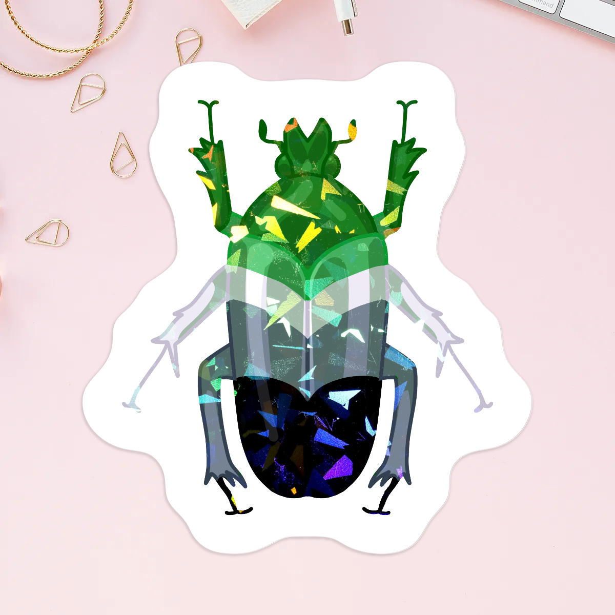 Aromantic beetle Stickers
