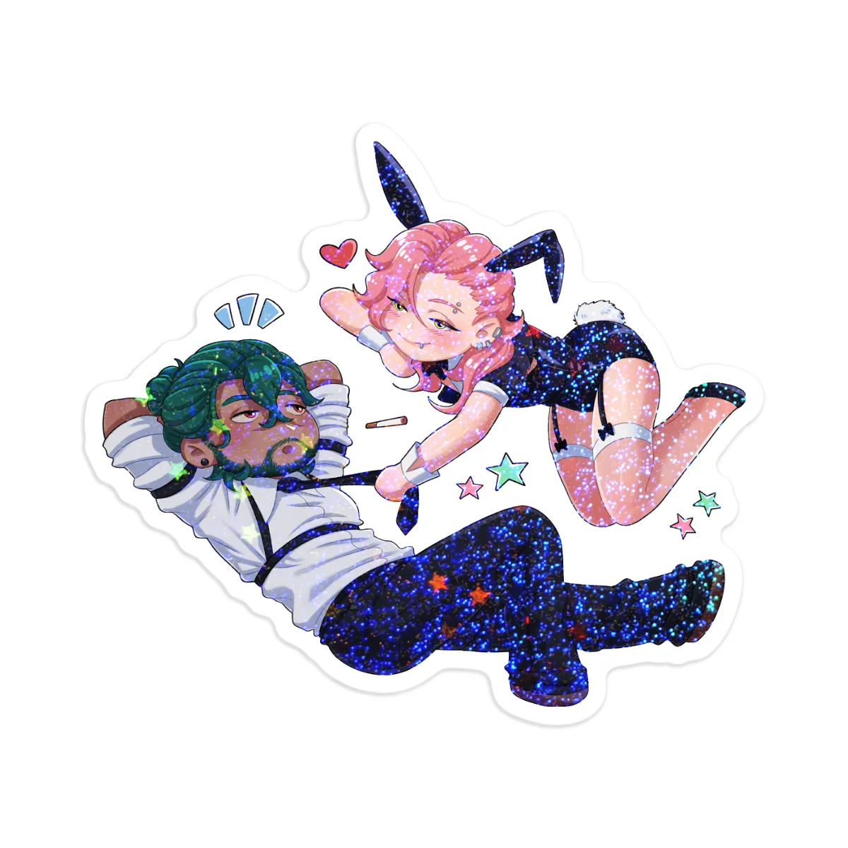 Kojiro & Kaoru AU Holographic Stickers