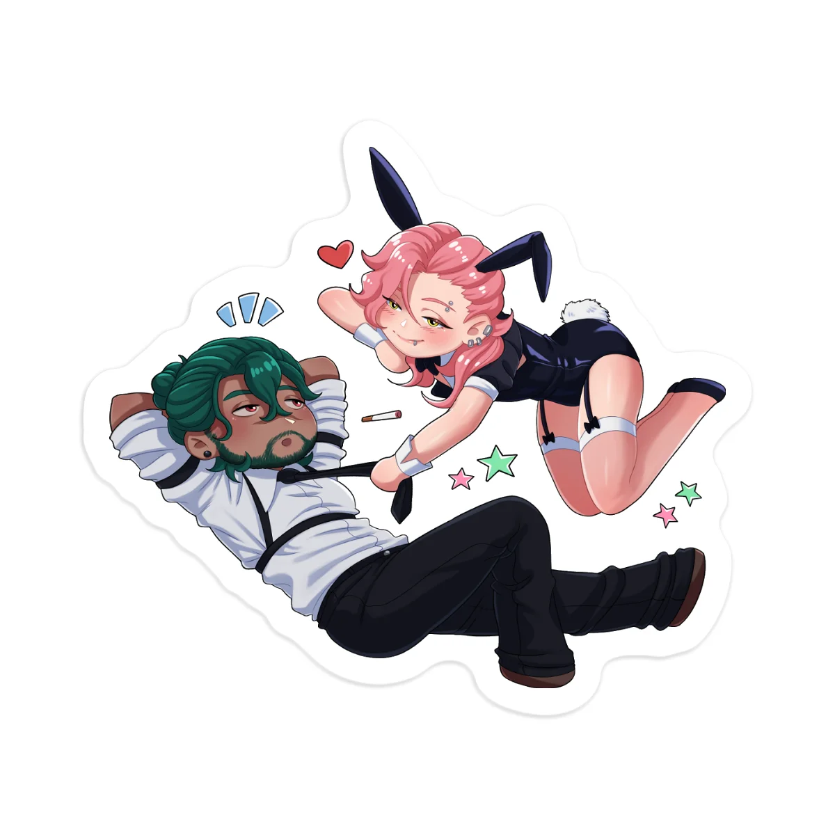 Kojiro & Kaoru AU Vinyl Stickers