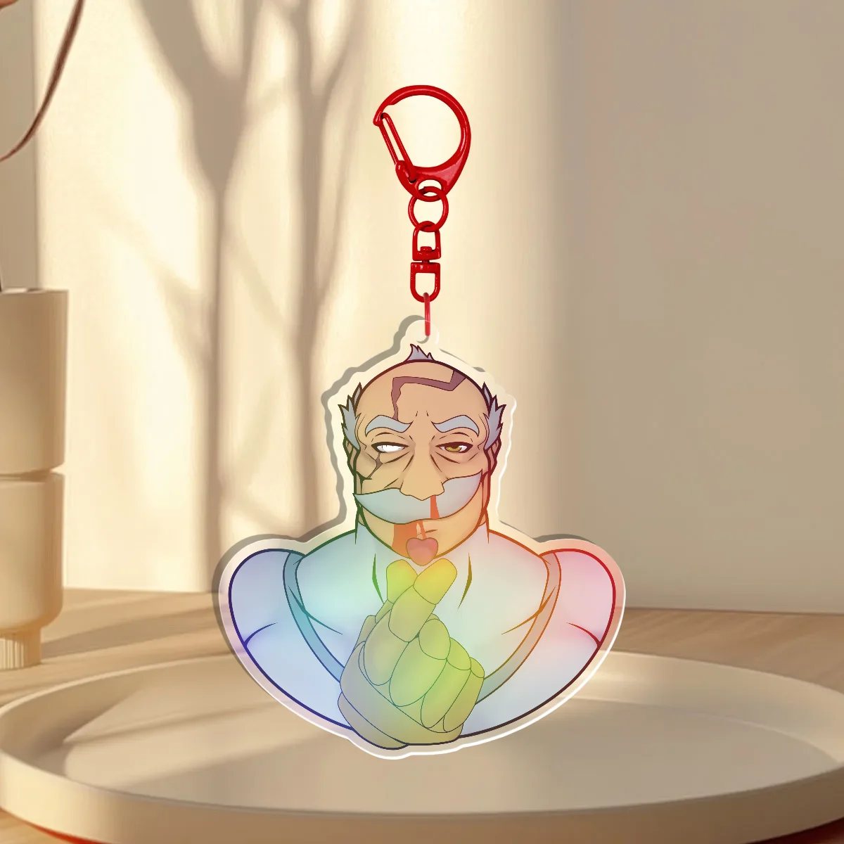 Conqueror Holographic Keychain
