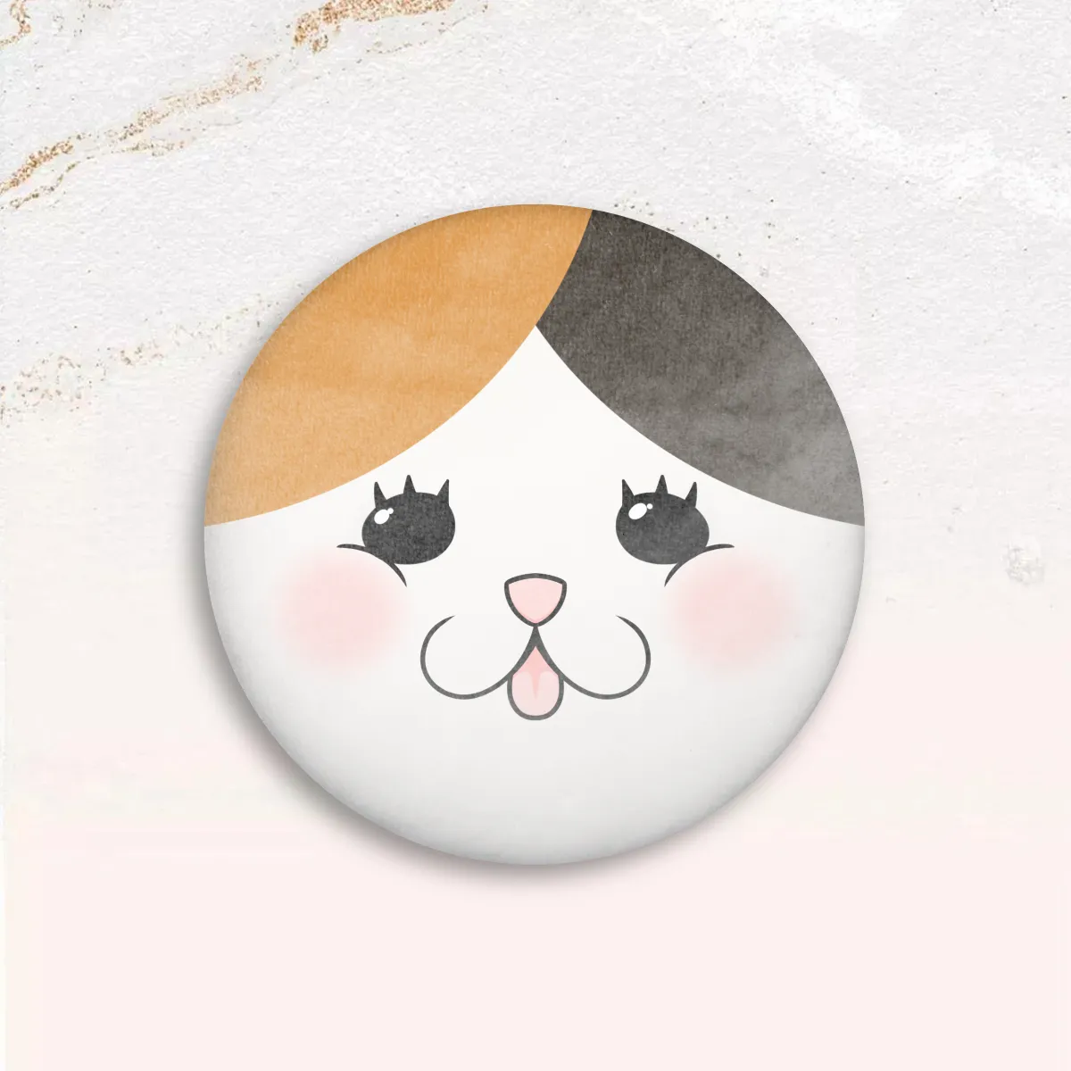 Fat Cat plush button