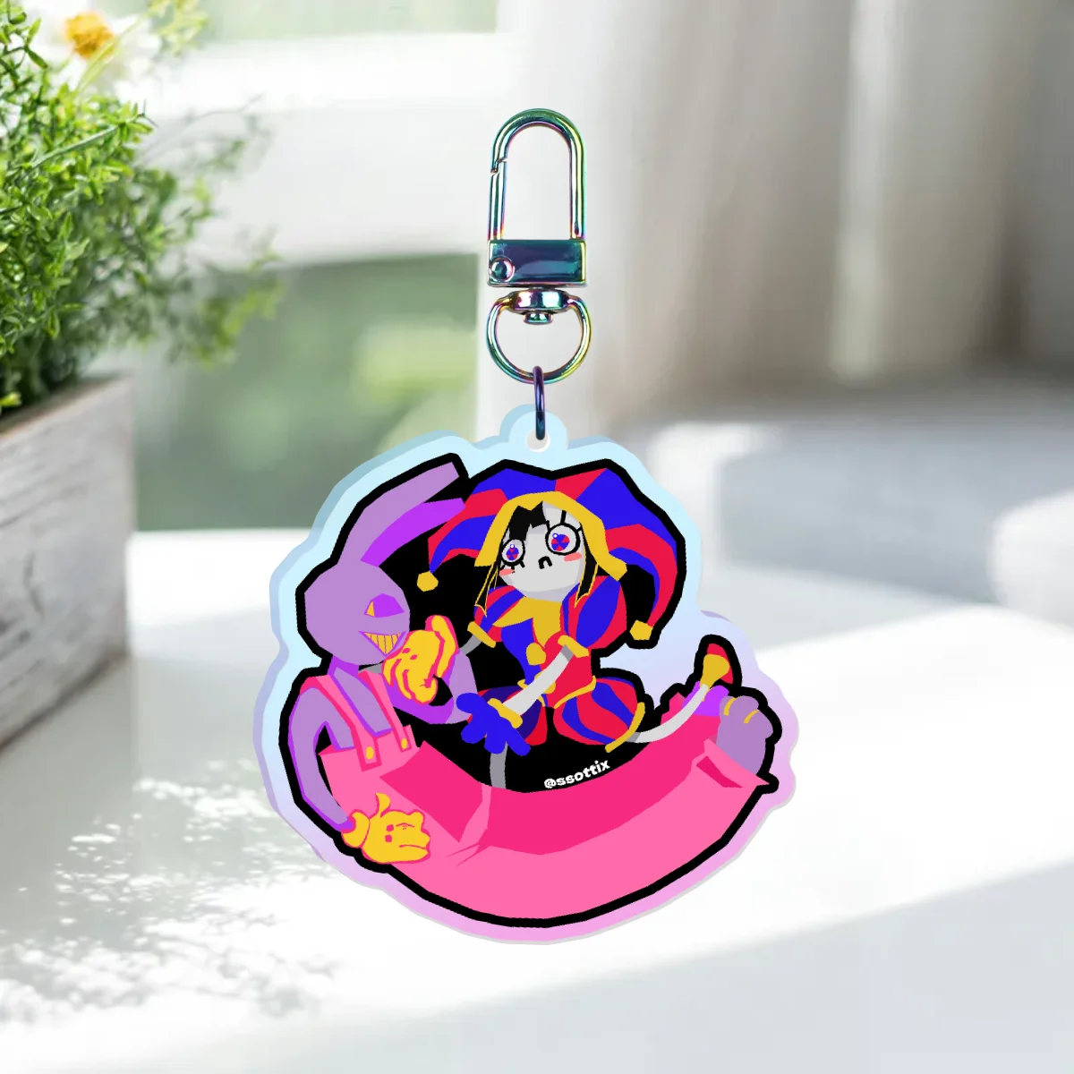 Funny Bunny Digital Circus Rainbow Charms 6cm