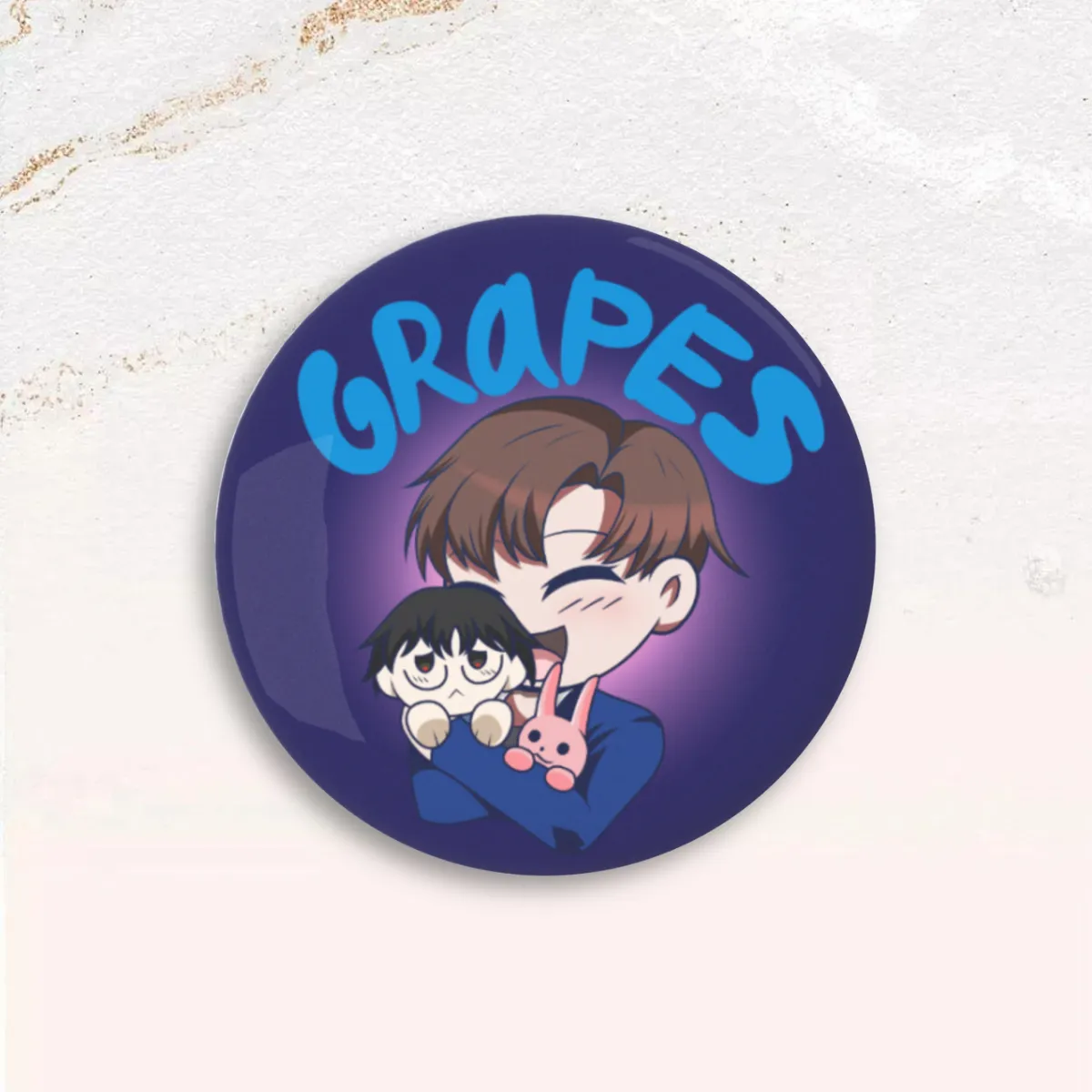 GSGW - Round Button Pin Badge (Agent Choi & Agent Grapes)