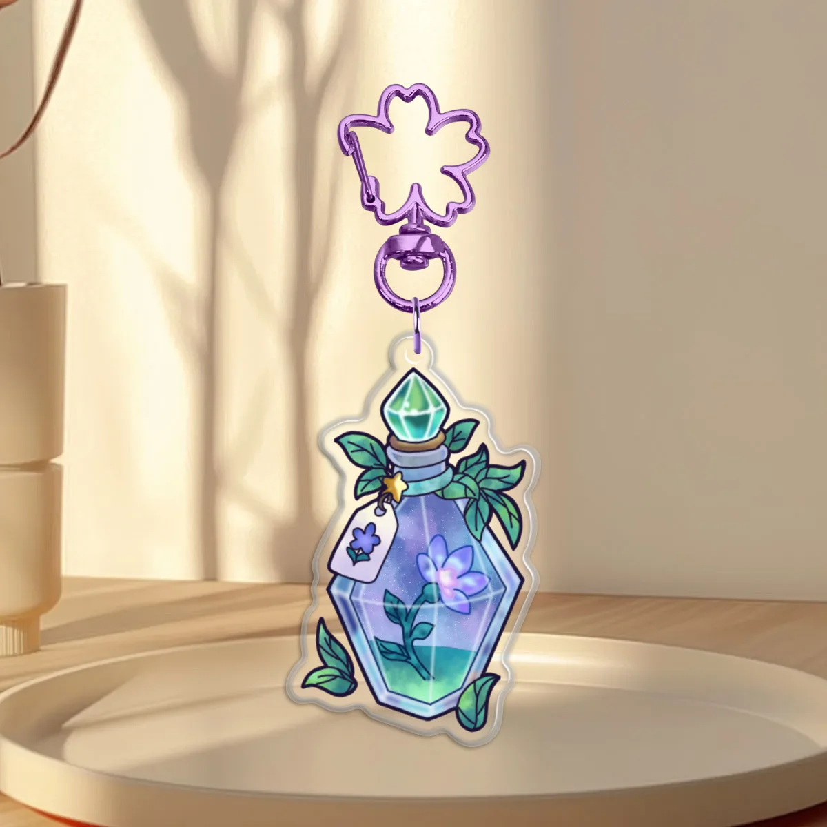 Cosmic Bloom Epoxy Keychain