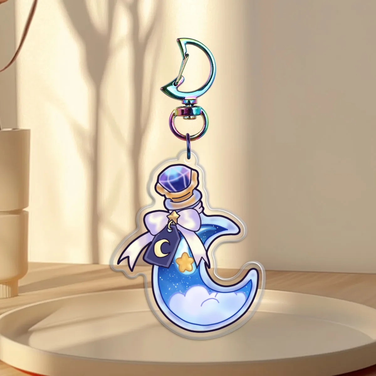 Moonlit Tears Epoxy Keychain