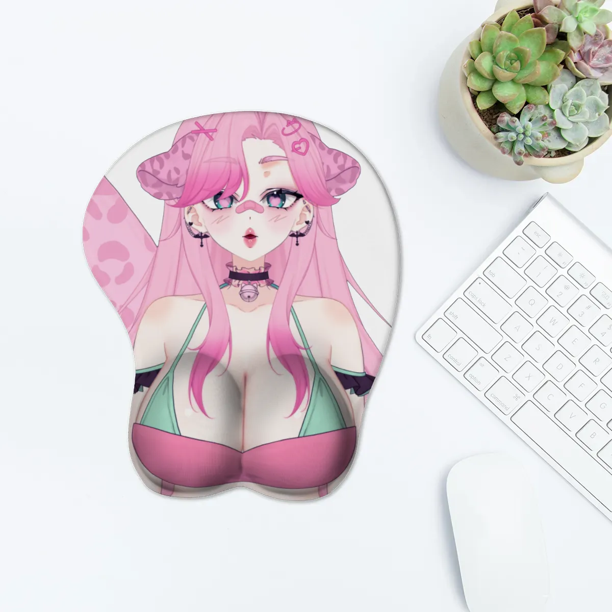 suzy's big cat energy - 3D mouse pad with wrist support