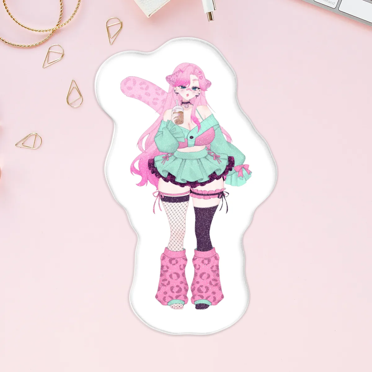 suzy's big cat energy epoxy stickers (5 pcs)