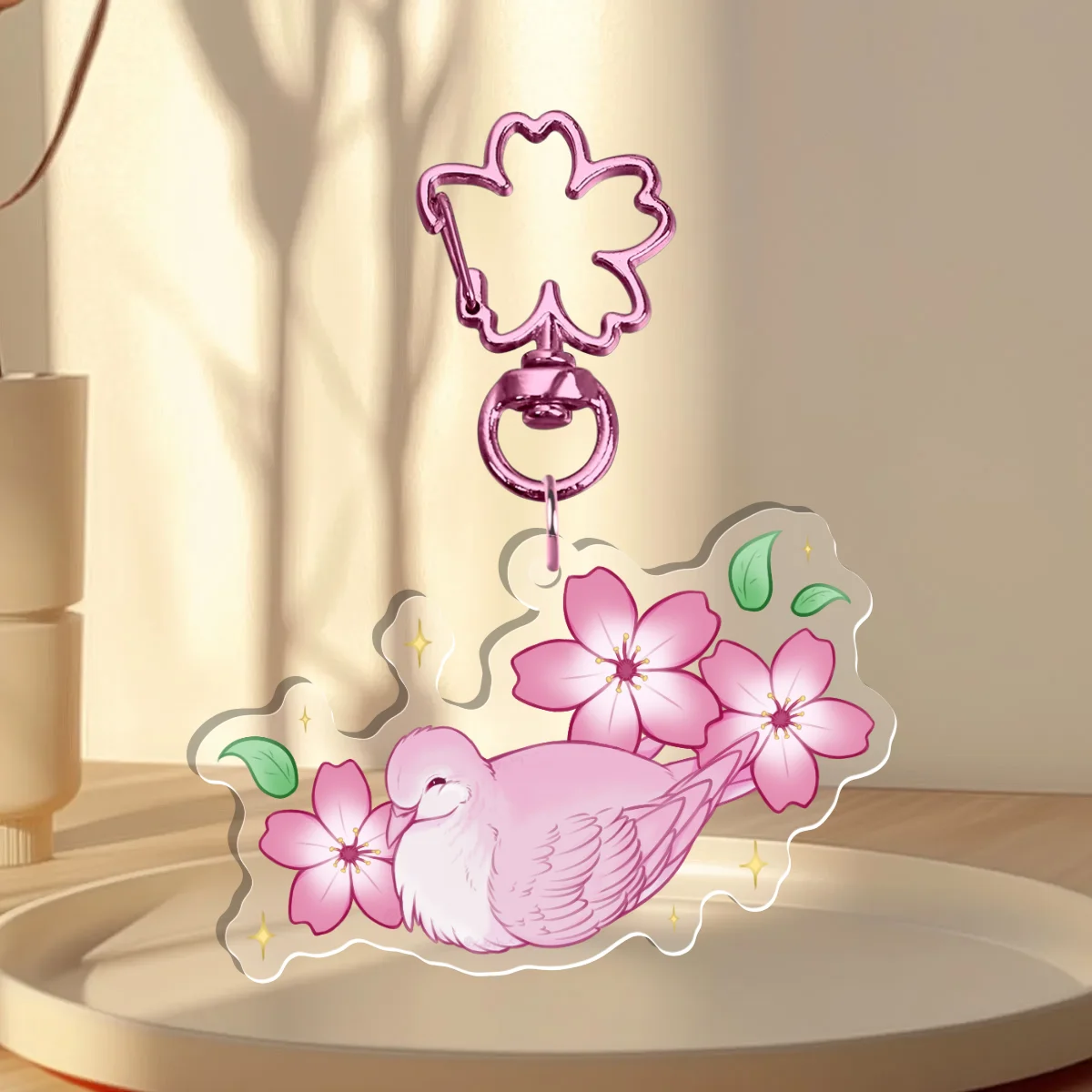 Sakura Dove Acrylic Charm