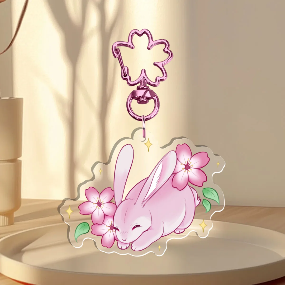 Sakura Bunny Acrylic Charm