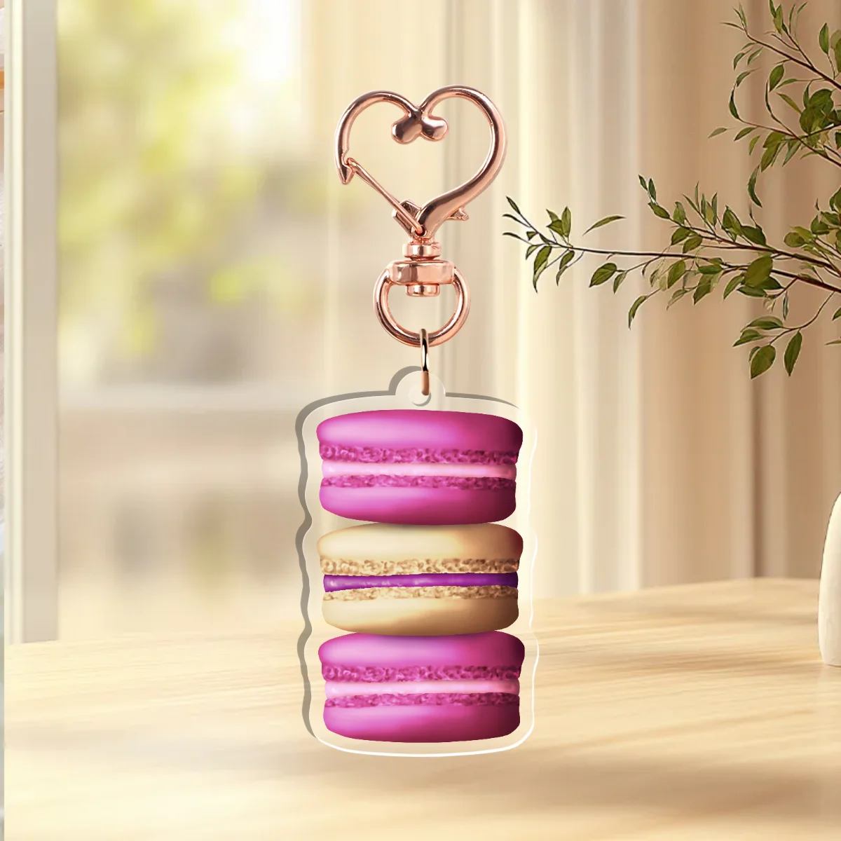 Sapphic Macarons Keychain