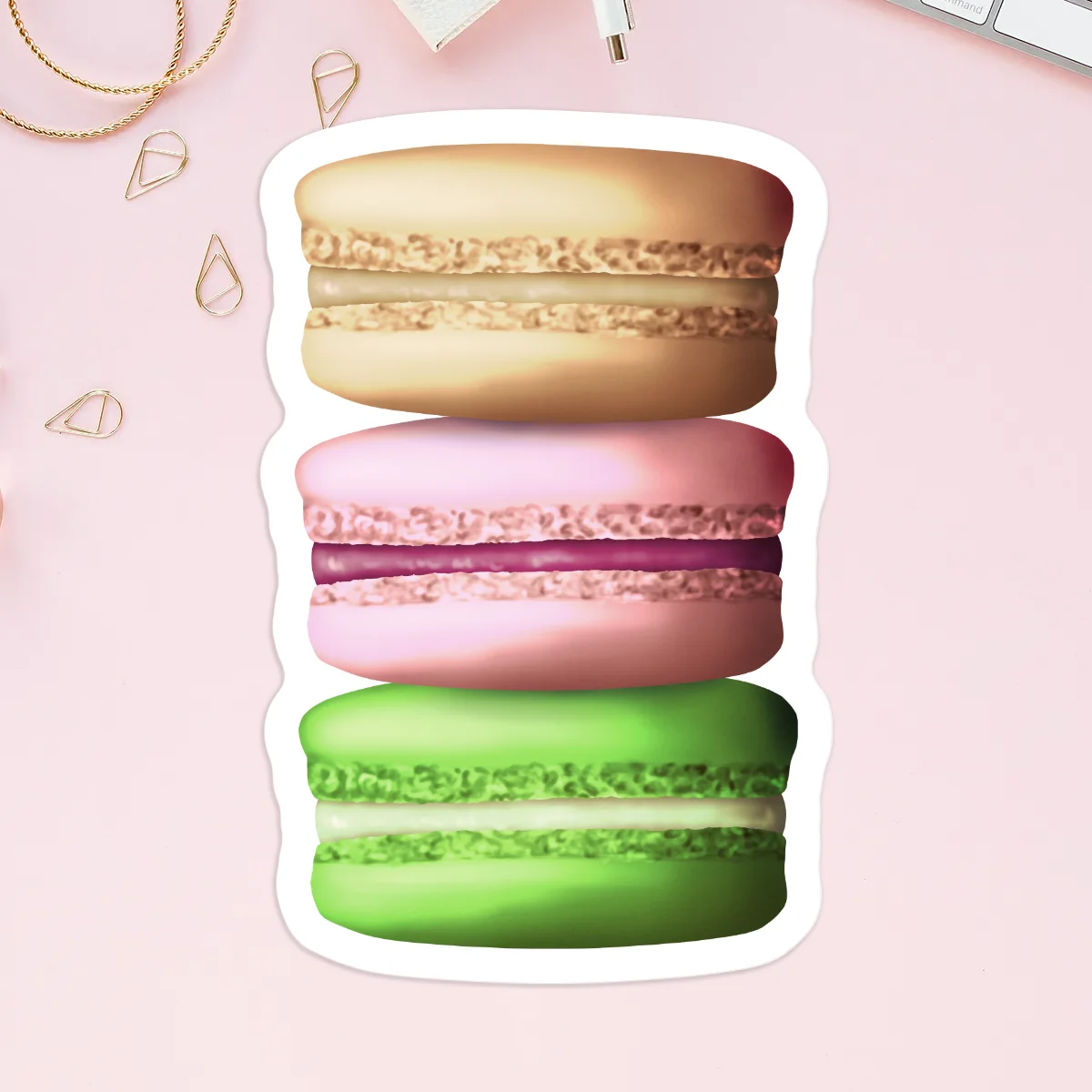 Cherry Blossom Macarons Stickers