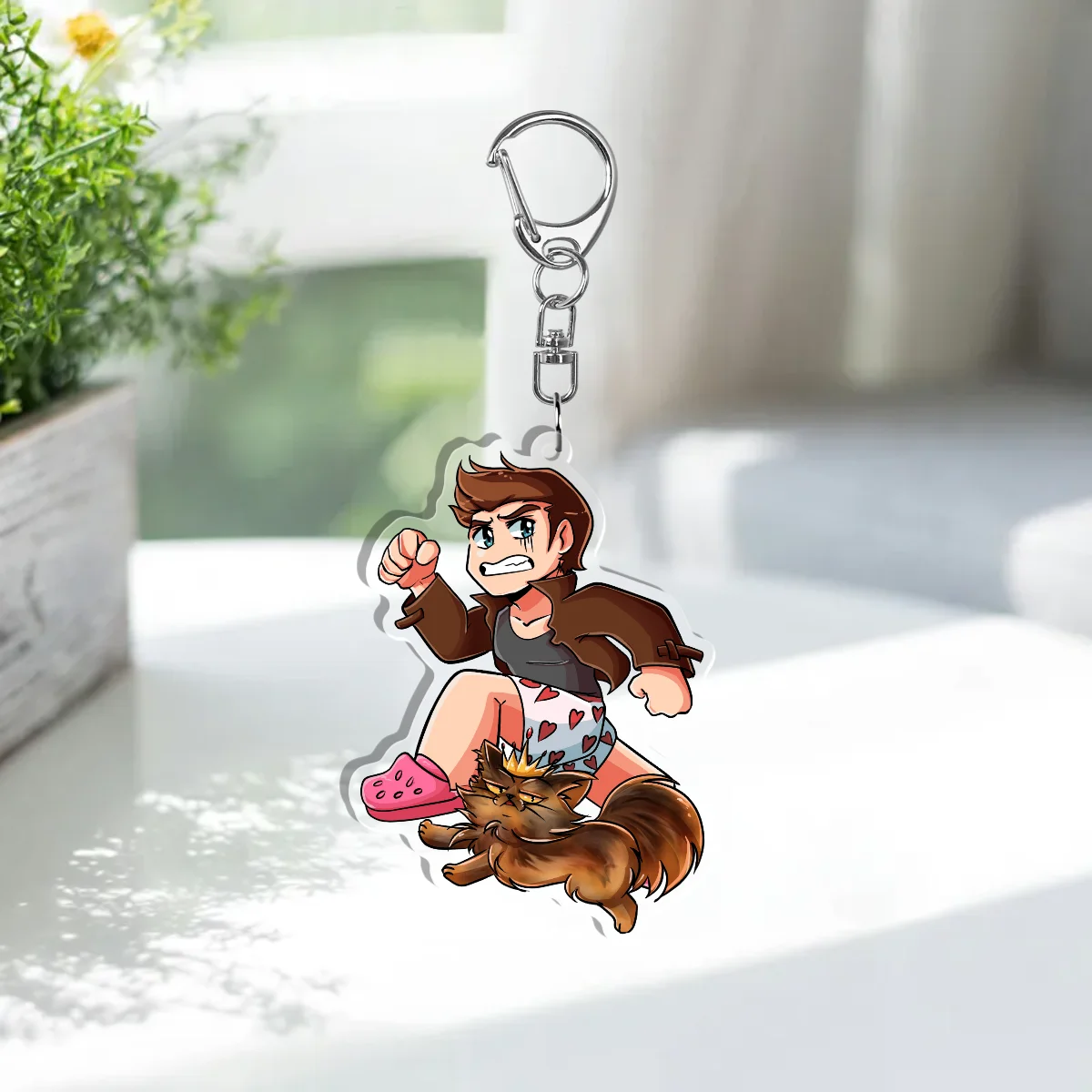 Carl and Doughnut Keychain