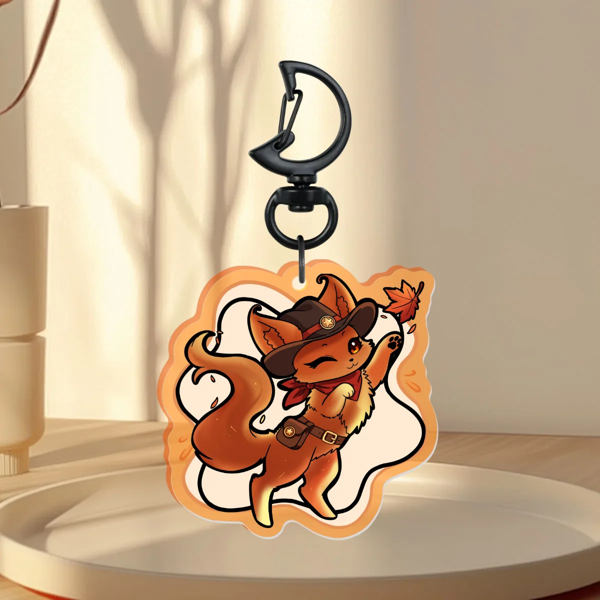 Cowgirl Fox Acrylic Keychain