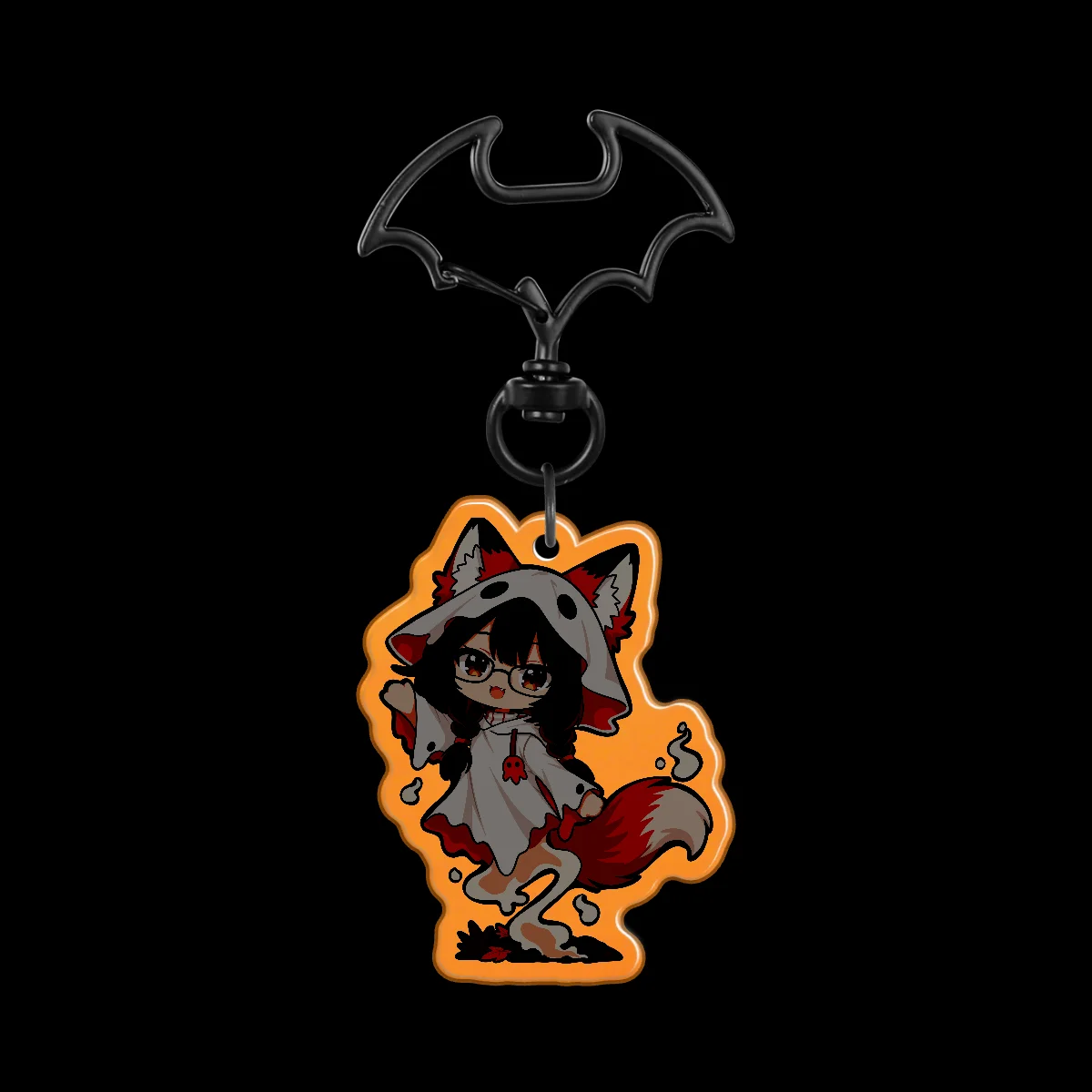 Chibi Foxx Glow in Dark Halloween Keychain - Limited Time
