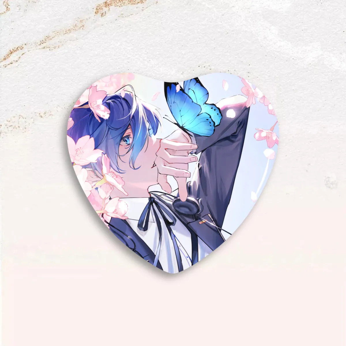 P3 Heart Shaped Button Pins