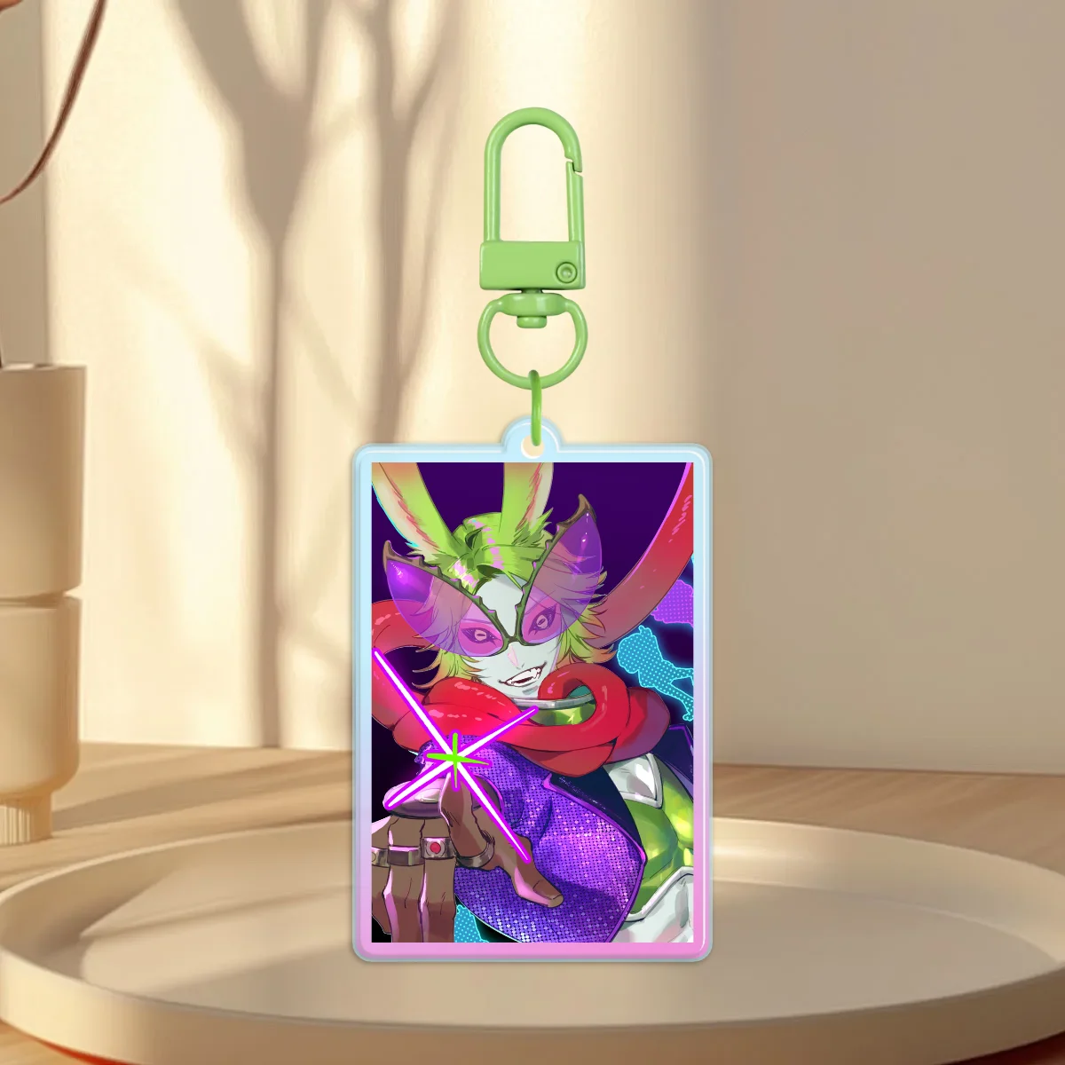 Dancing Green Rainbow Acrylic Charms