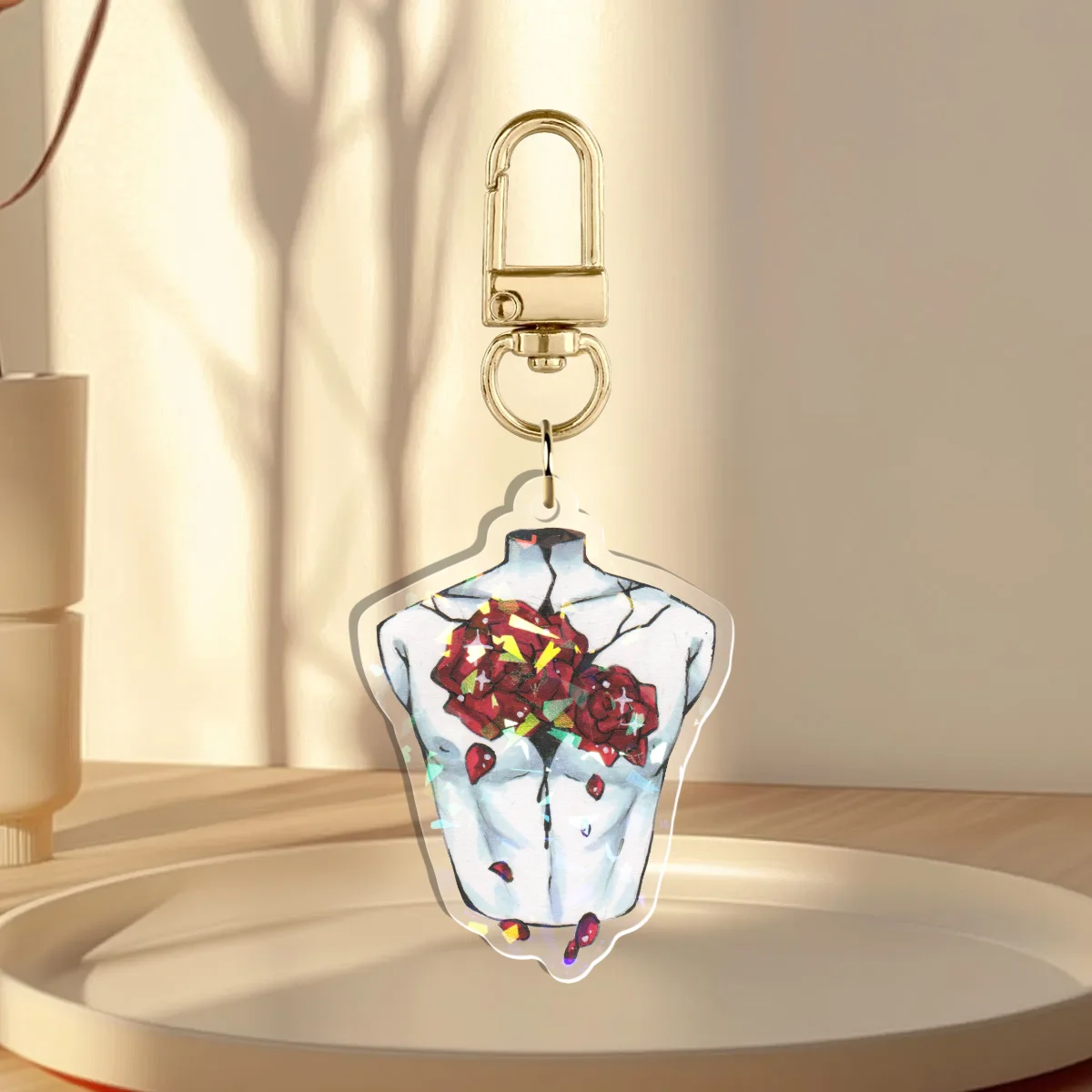[Rosey Feelings] Holographic Keychain
