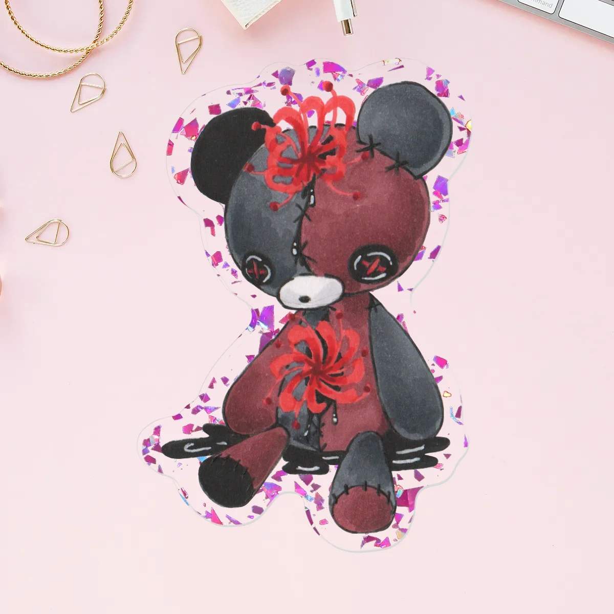 [Lilly Stuffing] Glitter Acrylic Pins