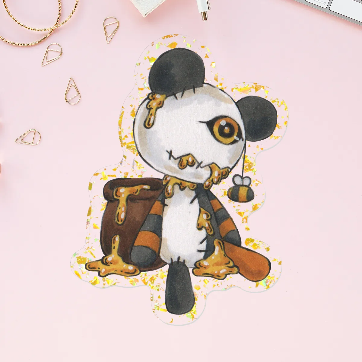 [My Honeybee] Glitter Acrylic Pins