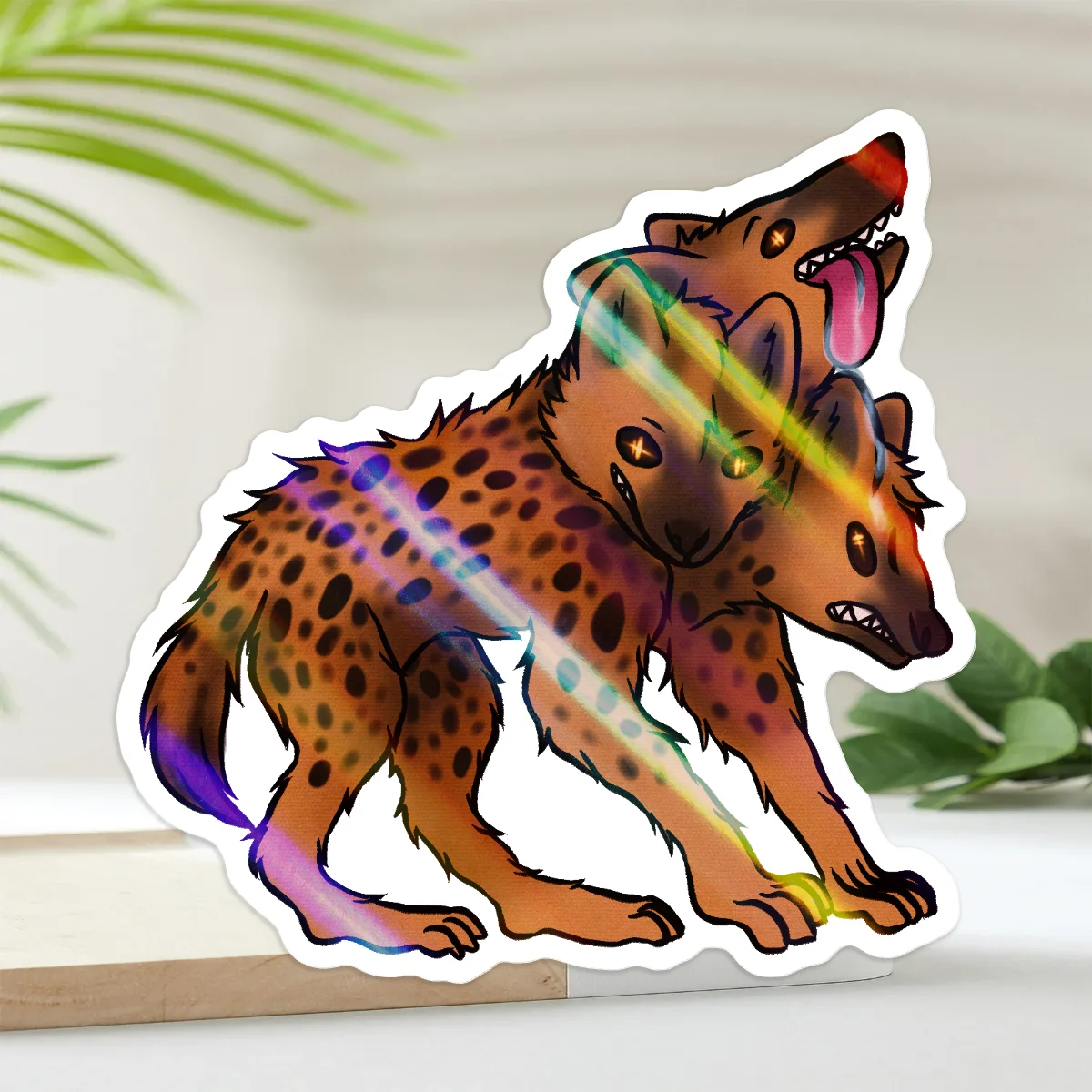 Cerberus Hyena Vinyl Holographic Stickers
