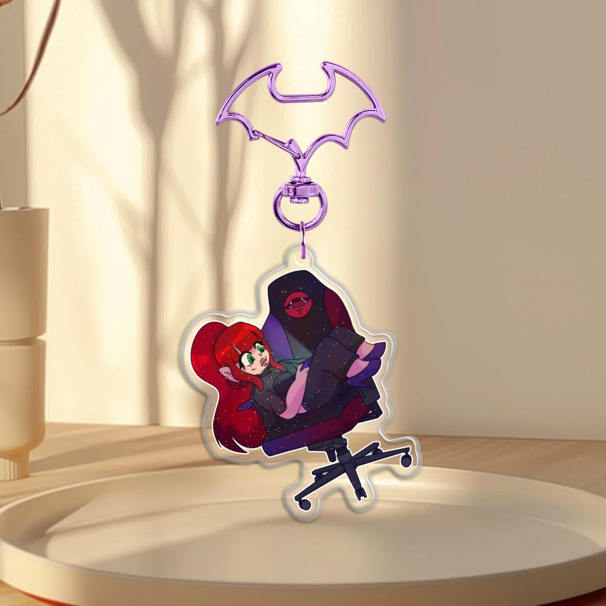 Trink in her Chair Keychain