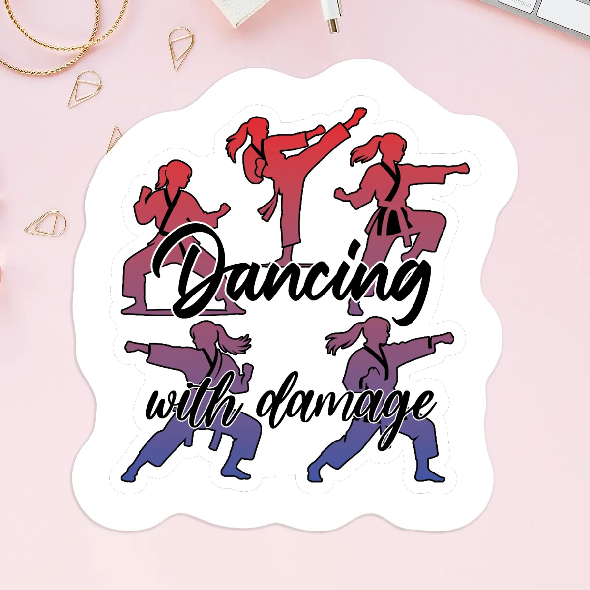 Dancing With Damage Vinyl Stickers
