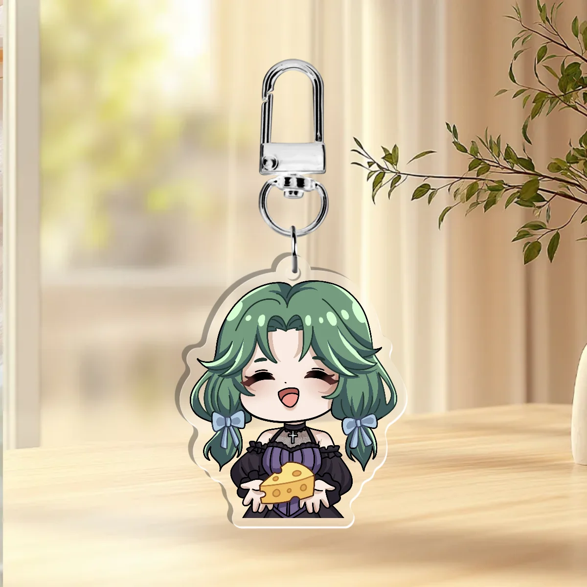 Haunted Divinity - Cheese Offering Chibi Angie Keychain