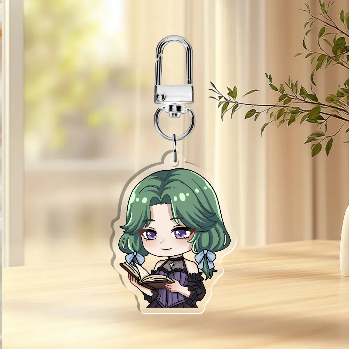 Haunted Divinity - Reading Chibi Angie Keychain