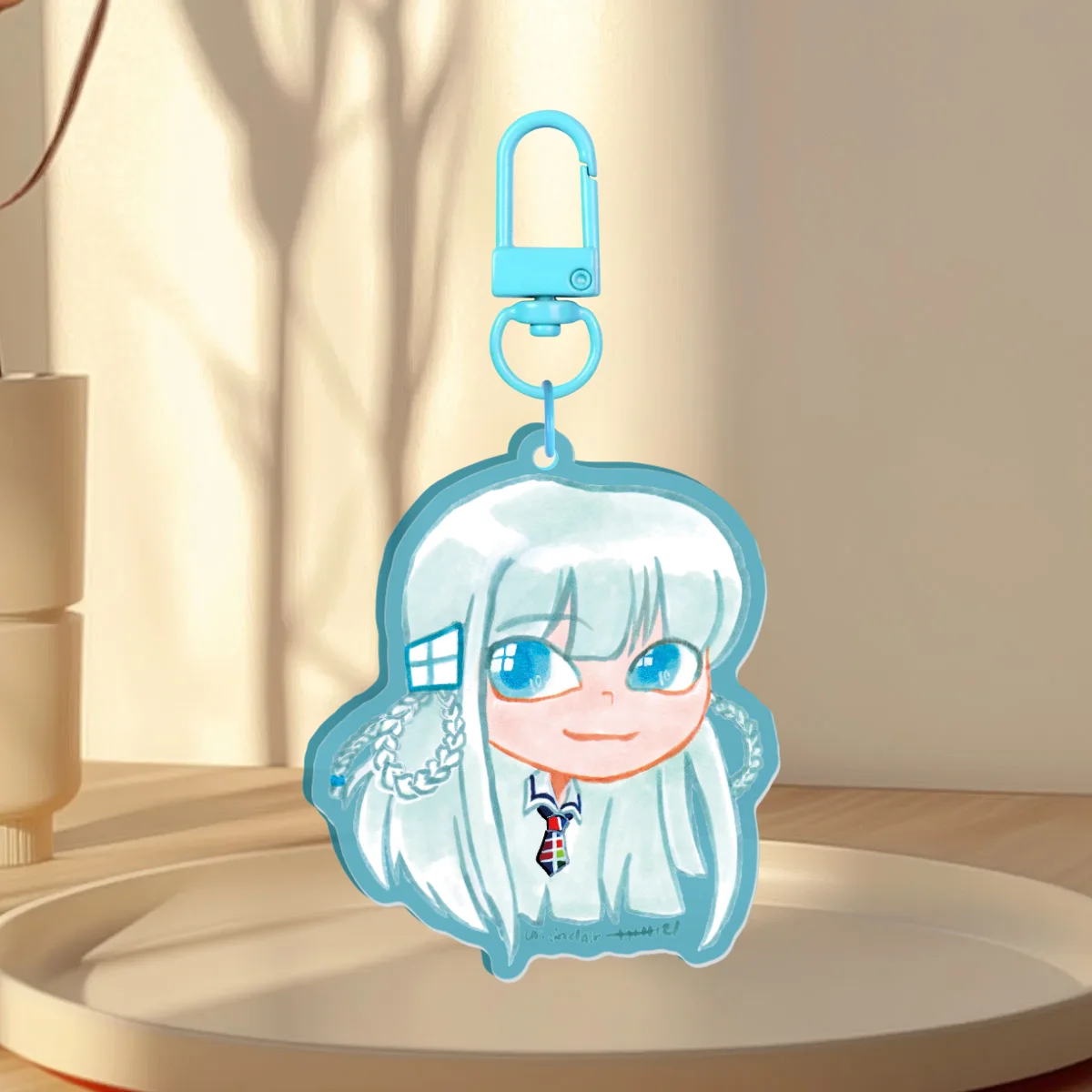Touko Madobe Win10-tan Blue Frosted Acrylic Keychain