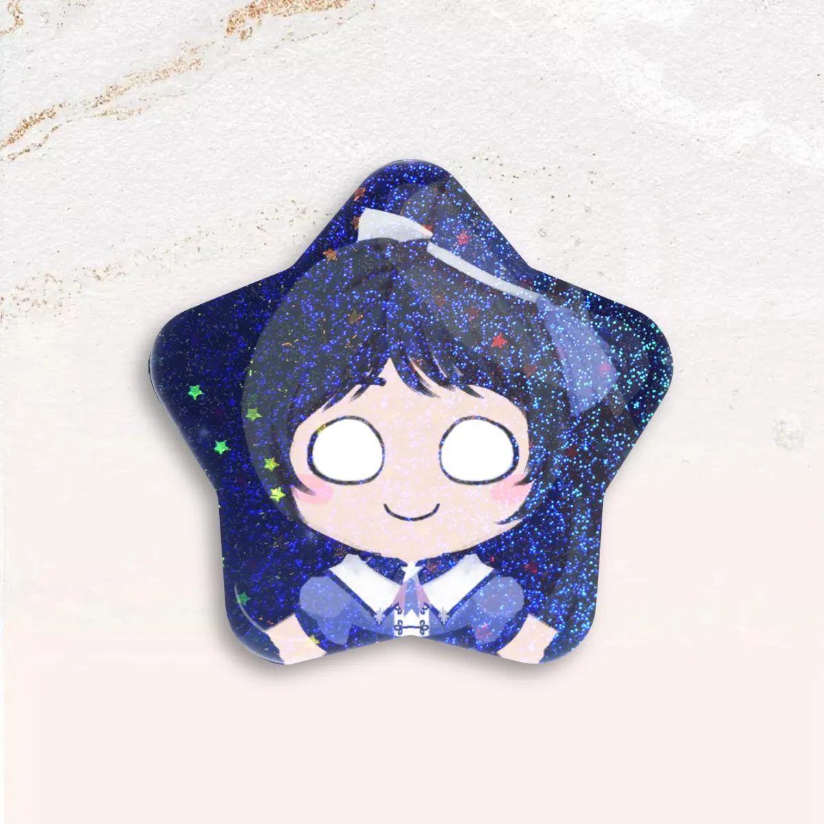 Standobuddy Stellar Sapphire Blue Star Can Badge